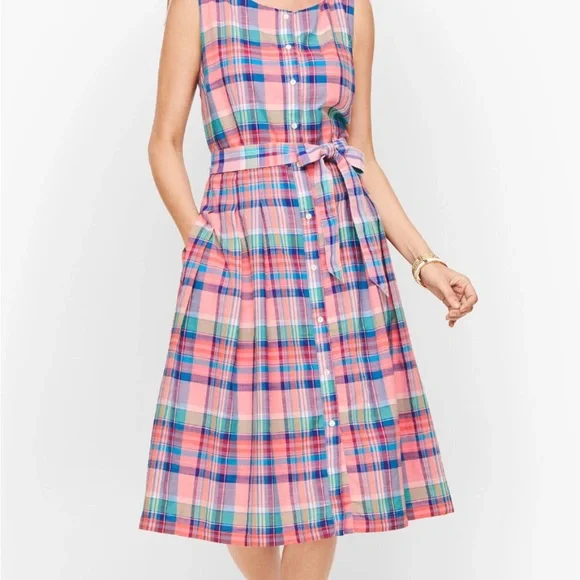 Talbots Women’s Madras Plaid Dress Size 6 - Picture 5 of 5